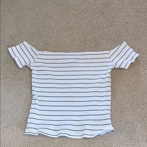 Striped Off The Shoulder Top